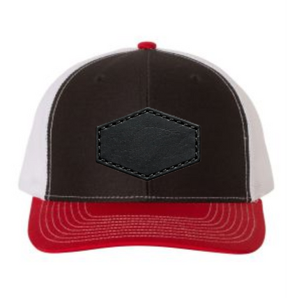 Richardson 112 Tri-Colors Leather Patch Trucker Hat
