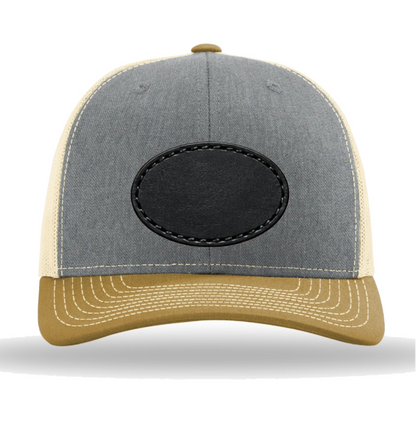Richardson 112 Tri-Colors Leather Patch Trucker Hat