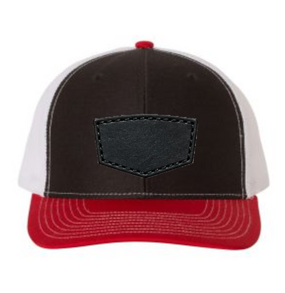 Richardson 112 Tri-Colors Leather Patch Trucker Hat