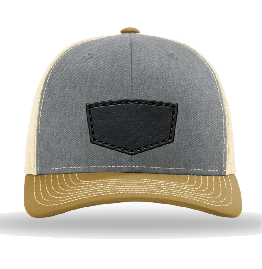 Richardson 112 Tri-Colors Leather Patch Trucker Hat