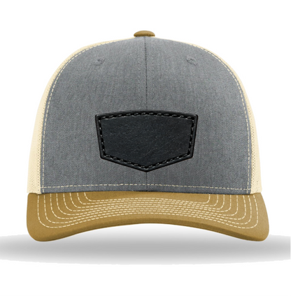 Richardson 112 Tri-Colors Leather Patch Trucker Hat