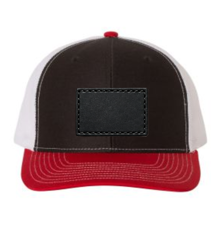 Richardson 112 Tri-Colors Leather Patch Trucker Hat