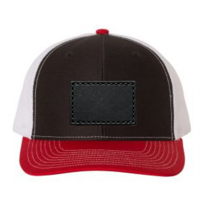Richardson 112 Tri-Colors Leather Patch Trucker Hat