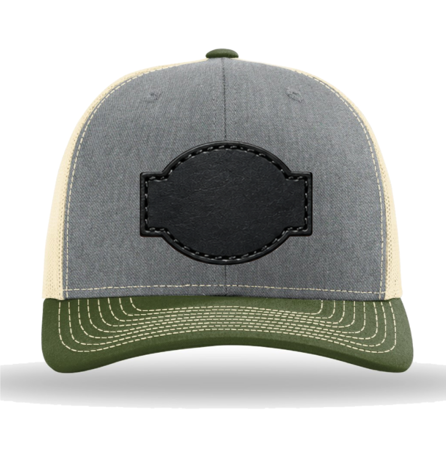 Richardson 112 Tri-Colors Leather Patch Trucker Hat