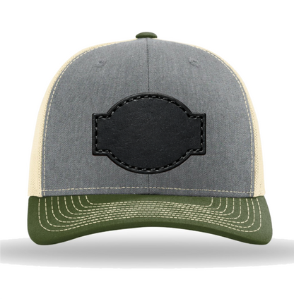 Richardson 112 Tri-Colors Leather Patch Trucker Hat