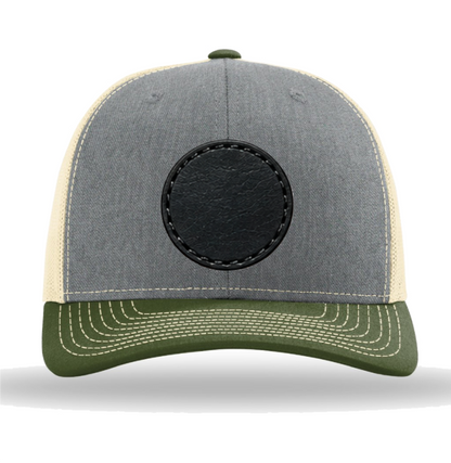 Richardson 112 Tri-Colors Leather Patch Trucker Hat