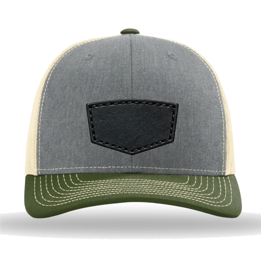 Richardson 112 Tri-Colors Leather Patch Trucker Hat