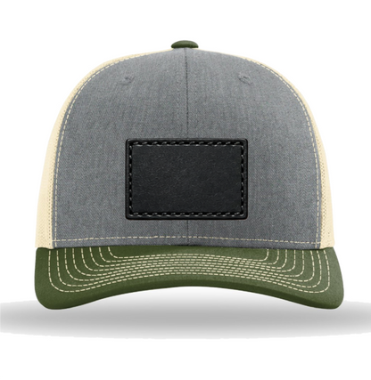 Richardson 112 Tri-Colors Leather Patch Trucker Hat