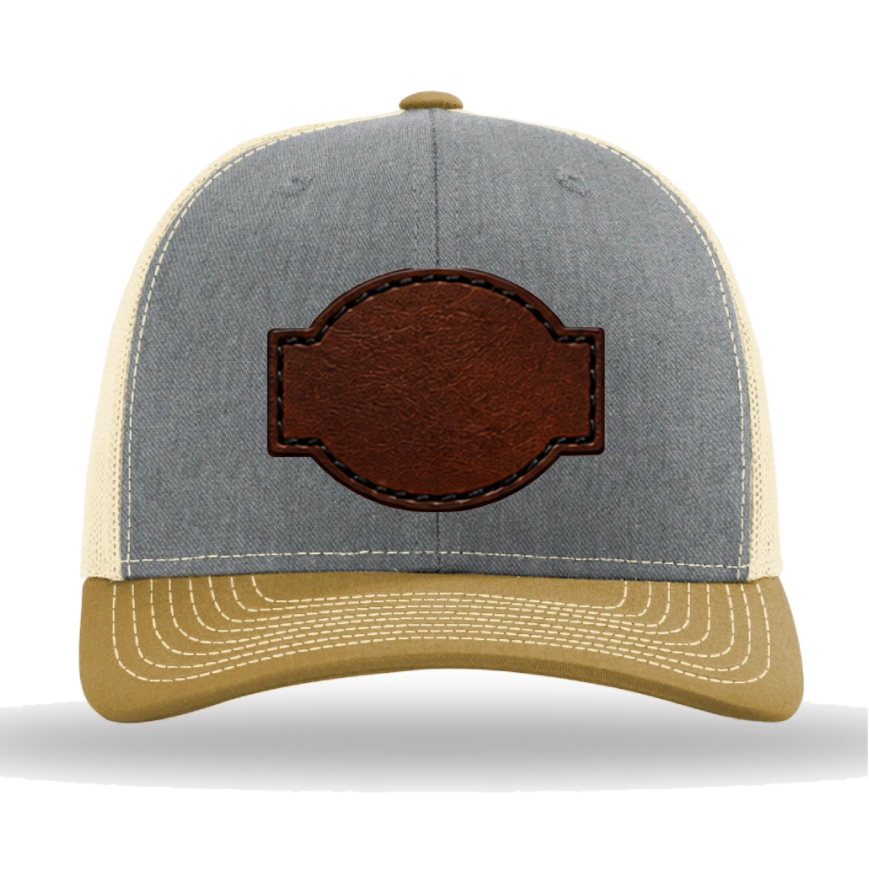 Richardson 112 Tri-Colors Leather Patch Trucker Hat
