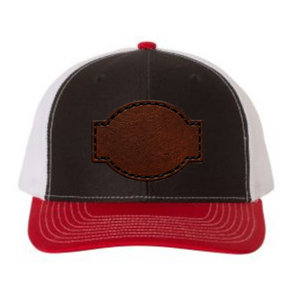 Richardson 112 Tri-Colors Leather Patch Trucker Hat