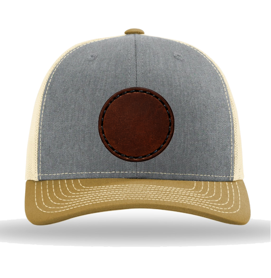 Richardson 112 Tri-Colors Leather Patch Trucker Hat