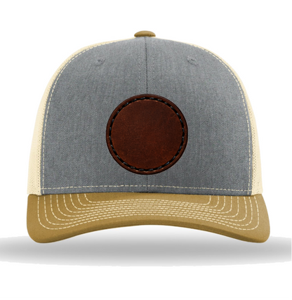 Richardson 112 Tri-Colors Leather Patch Trucker Hat
