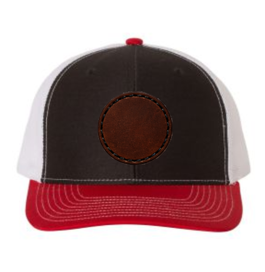 Richardson 112 Tri-Colors Leather Patch Trucker Hat