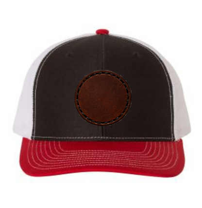 Richardson 112 Tri-Colors Leather Patch Trucker Hat