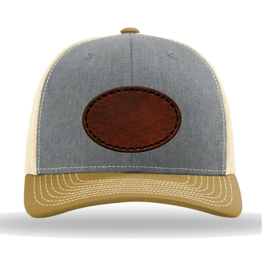 Richardson 112 Tri-Colors Leather Patch Trucker Hat