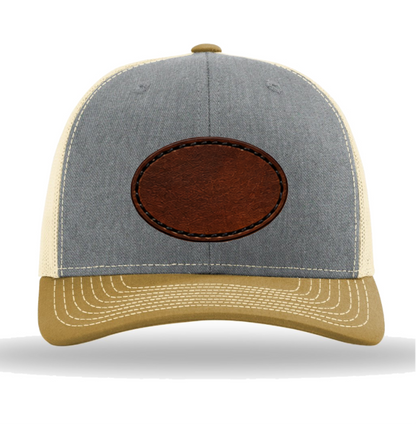 Richardson 112 Tri-Colors Leather Patch Trucker Hat