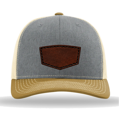 Richardson 112 Tri-Colors Leather Patch Trucker Hat