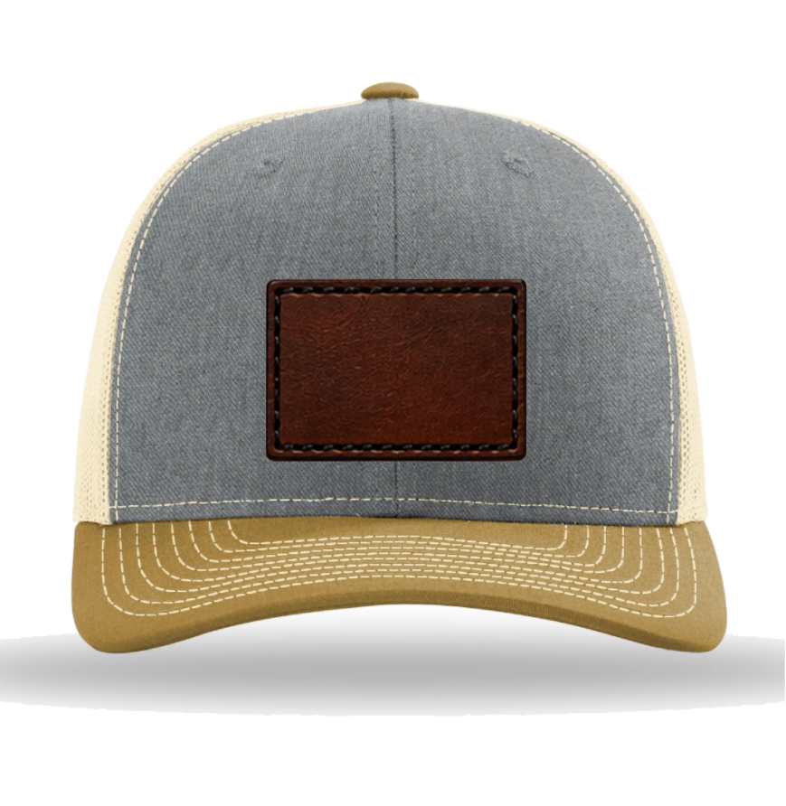 Richardson 112 Tri-Colors Leather Patch Trucker Hat