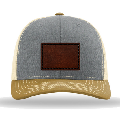 Richardson 112 Tri-Colors Leather Patch Trucker Hat