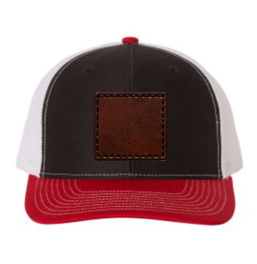 Richardson 112 Tri-Colors Leather Patch Trucker Hat