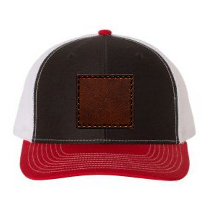 Richardson 112 Tri-Colors Leather Patch Trucker Hat