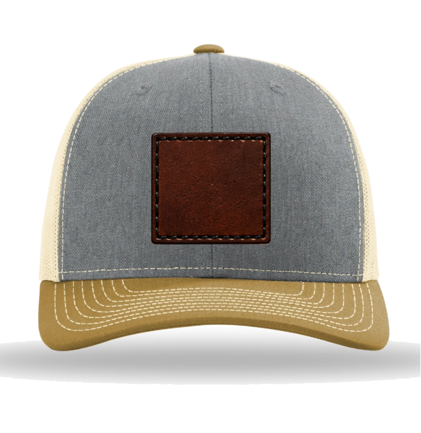 Richardson 112 Tri-Colors Leather Patch Trucker Hat