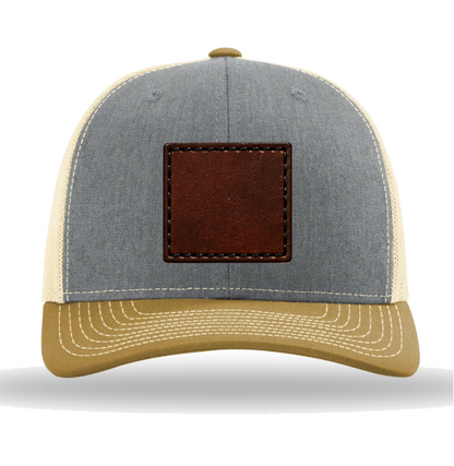 Richardson 112 Tri-Colors Leather Patch Trucker Hat