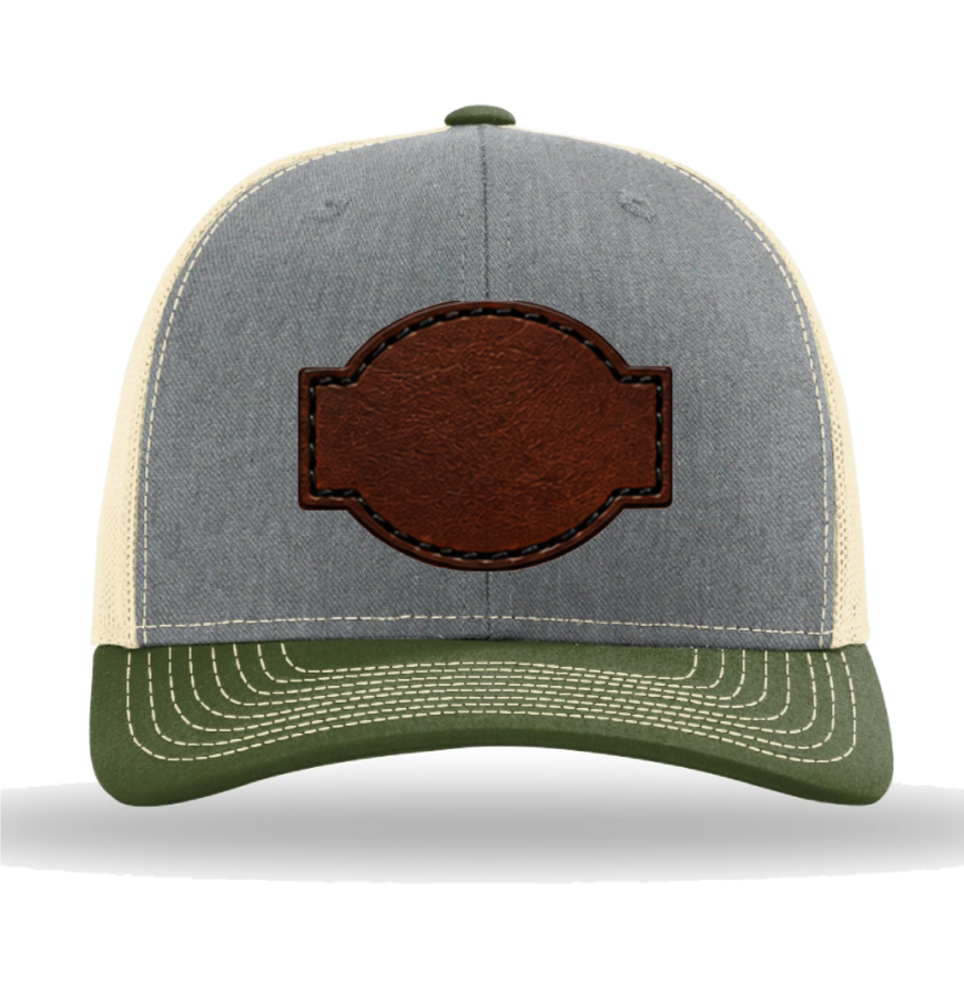 Richardson 112 Tri-Colors Leather Patch Trucker Hat