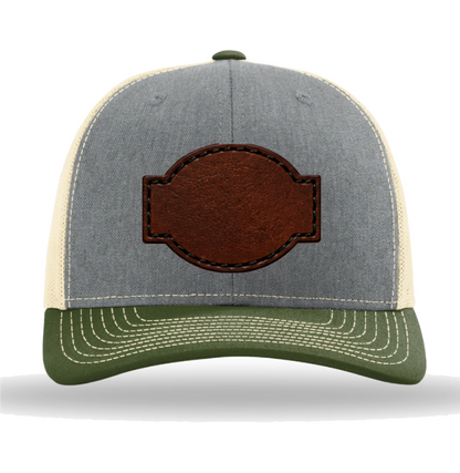 Richardson 112 Tri-Colors Leather Patch Trucker Hat