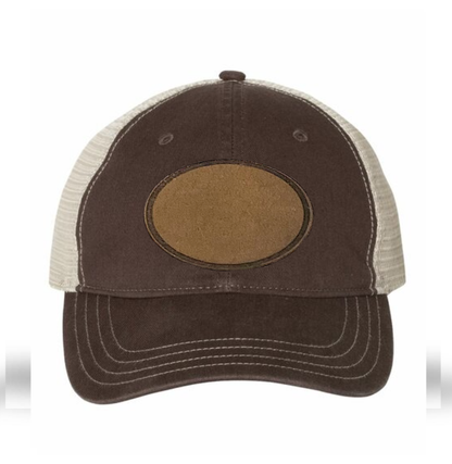 Brown/ Khaki Richardson Leather Patch Soft Cap