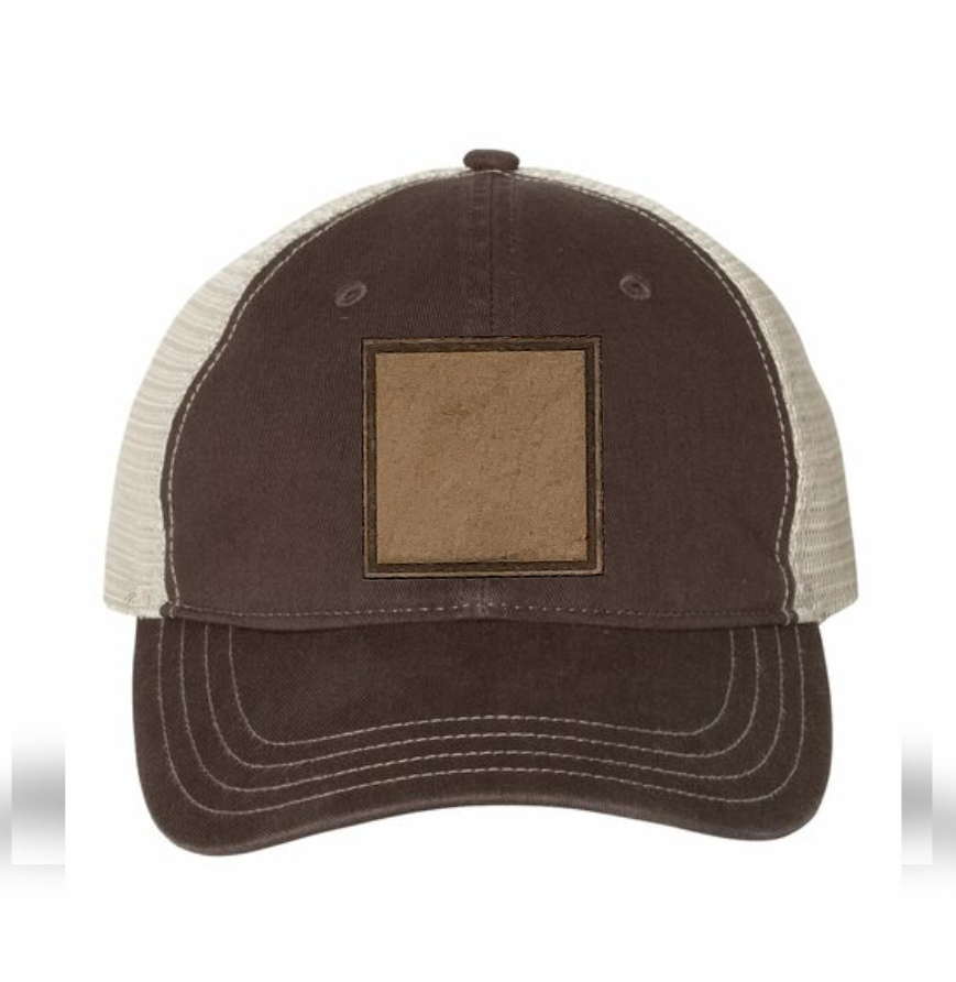 Brown/ Khaki Richardson Leather Patch Soft Cap