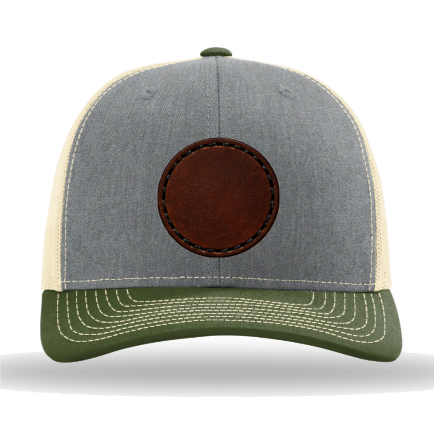Richardson 112 Tri-Colors Leather Patch Trucker Hat