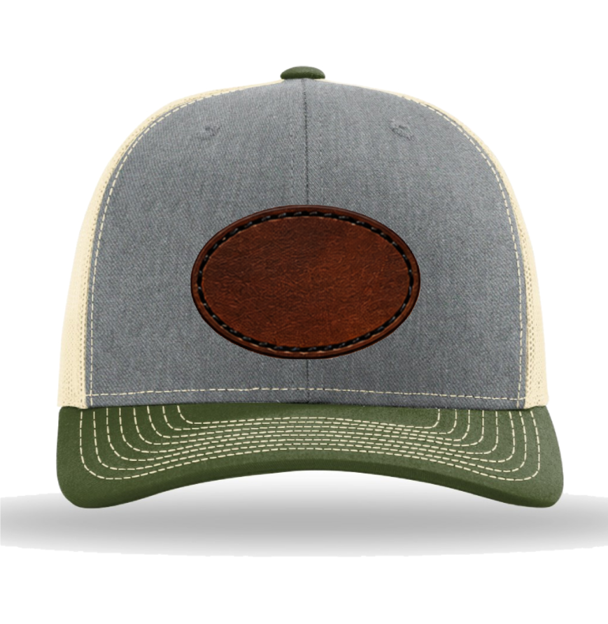 Richardson 112 Tri-Colors Leather Patch Trucker Hat