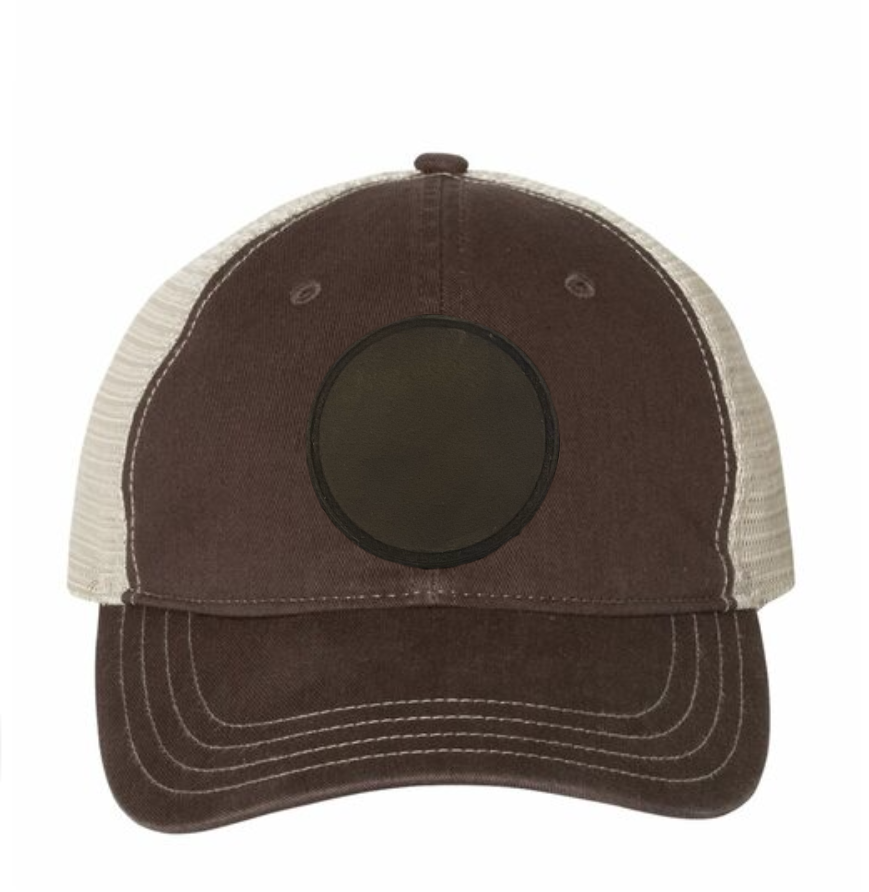 Brown/ Khaki Richardson Leather Patch Soft Cap