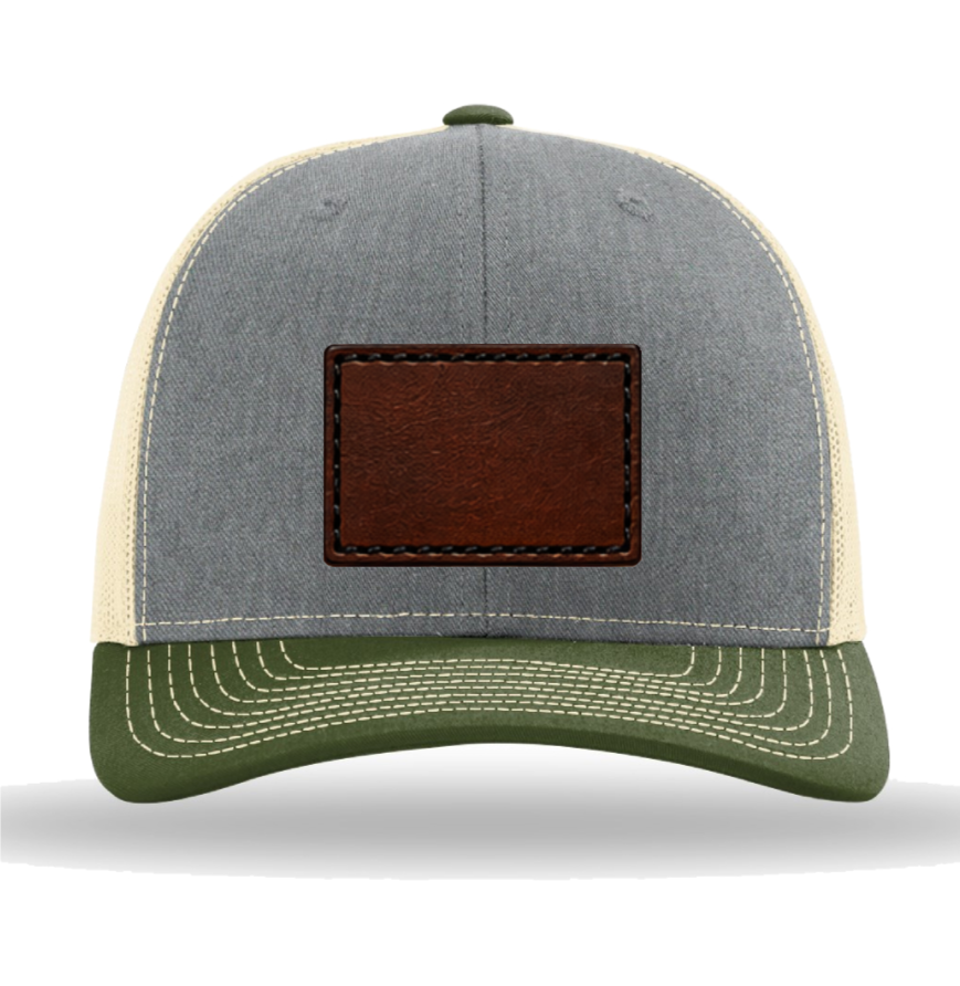 Richardson 112 Tri-Colors Leather Patch Trucker Hat