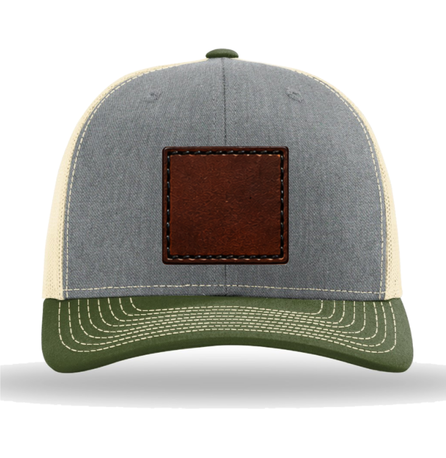 Richardson 112 Tri-Colors Leather Patch Trucker Hat