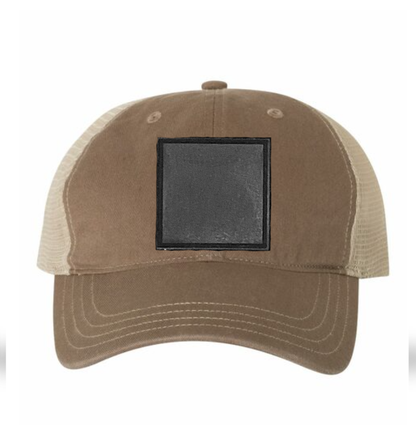 Driftwood/ Khaki Richardson Leather Patch Soft Cap