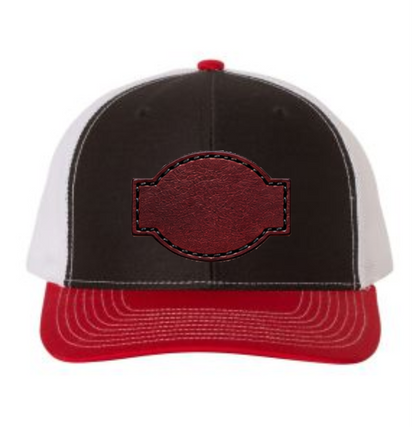 Richardson 112 Tri-Colors Leather Patch Trucker Hat