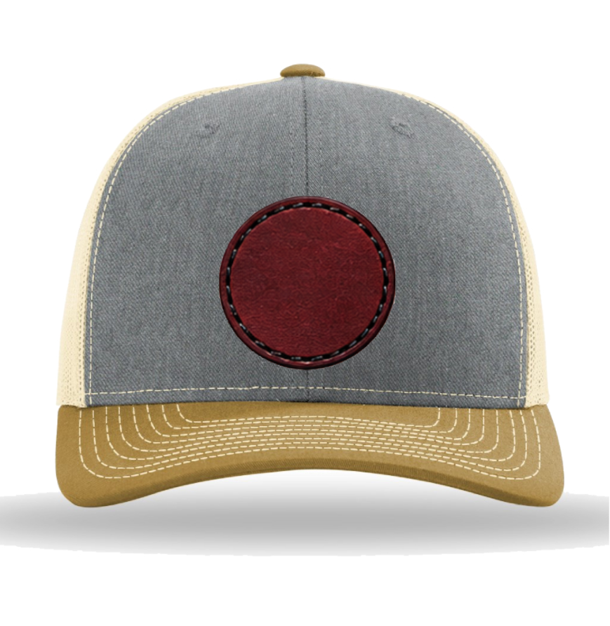 Richardson 112 Tri-Colors Leather Patch Trucker Hat