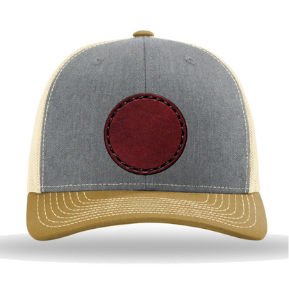 Richardson 112 Tri-Colors Leather Patch Trucker Hat