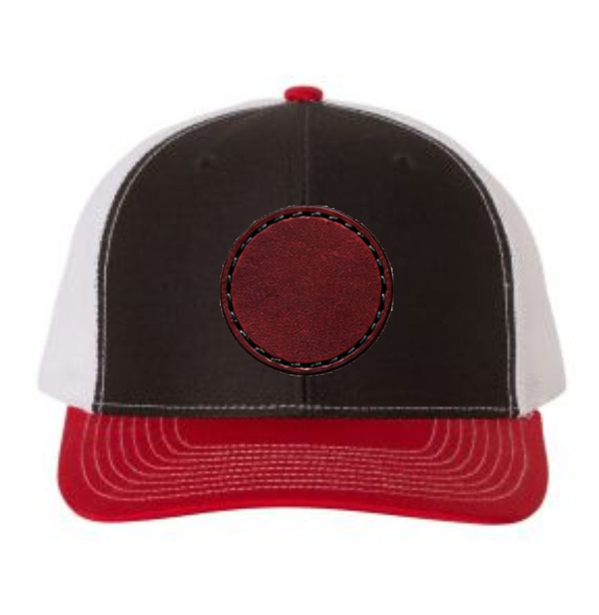 Richardson 112 Tri-Colors Leather Patch Trucker Hat