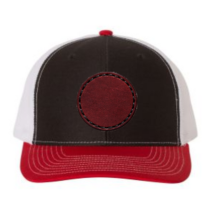 Richardson 112 Tri-Colors Leather Patch Trucker Hat