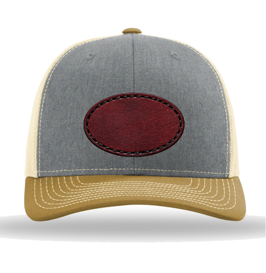 Richardson 112 Tri-Colors Leather Patch Trucker Hat