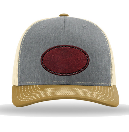 Richardson 112 Tri-Colors Leather Patch Trucker Hat