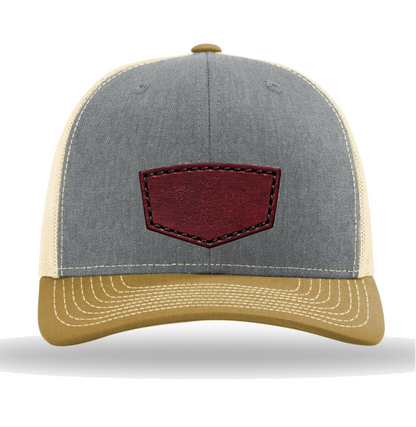 Richardson 112 Tri-Colors Leather Patch Trucker Hat