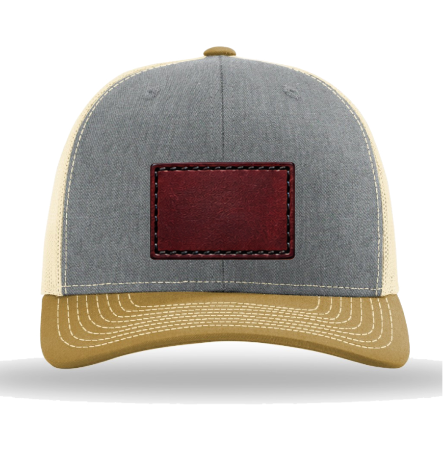 Richardson 112 Tri-Colors Leather Patch Trucker Hat