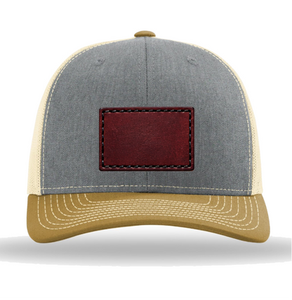 Richardson 112 Tri-Colors Leather Patch Trucker Hat