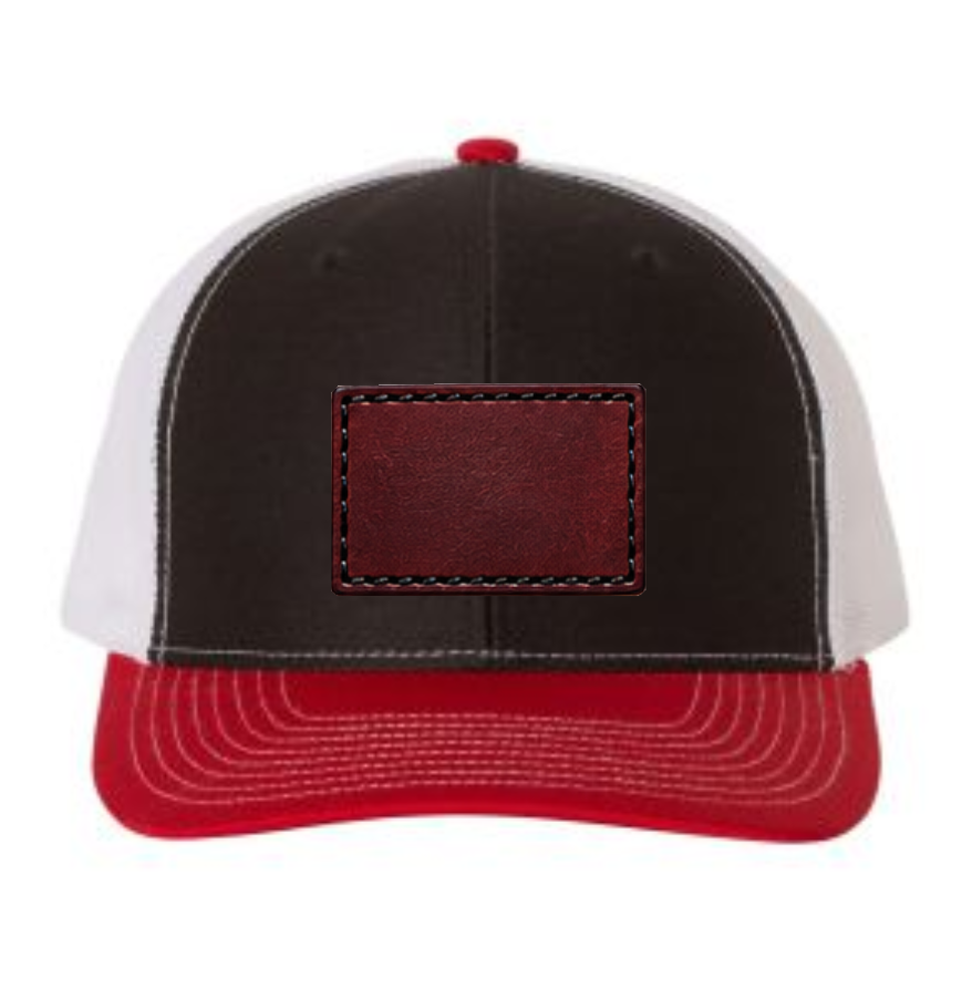Richardson 112 Tri-Colors Leather Patch Trucker Hat