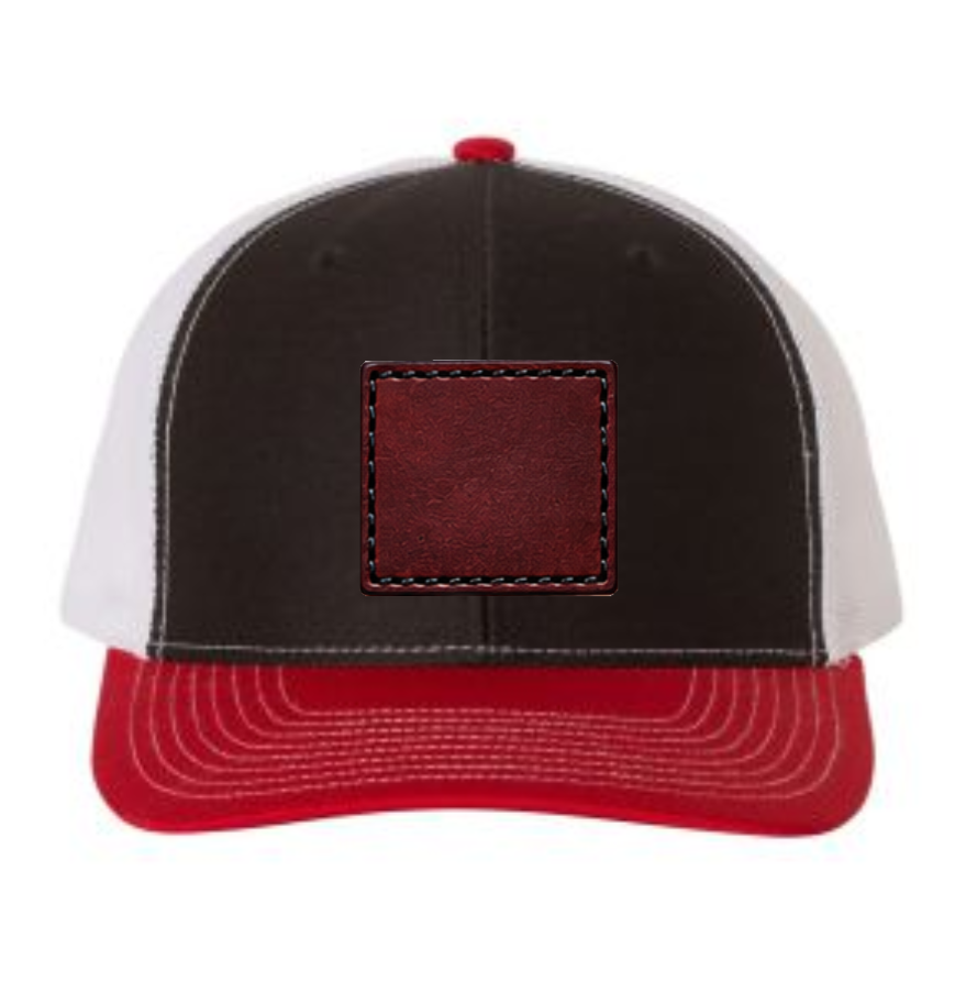 Richardson 112 Tri-Colors Leather Patch Trucker Hat