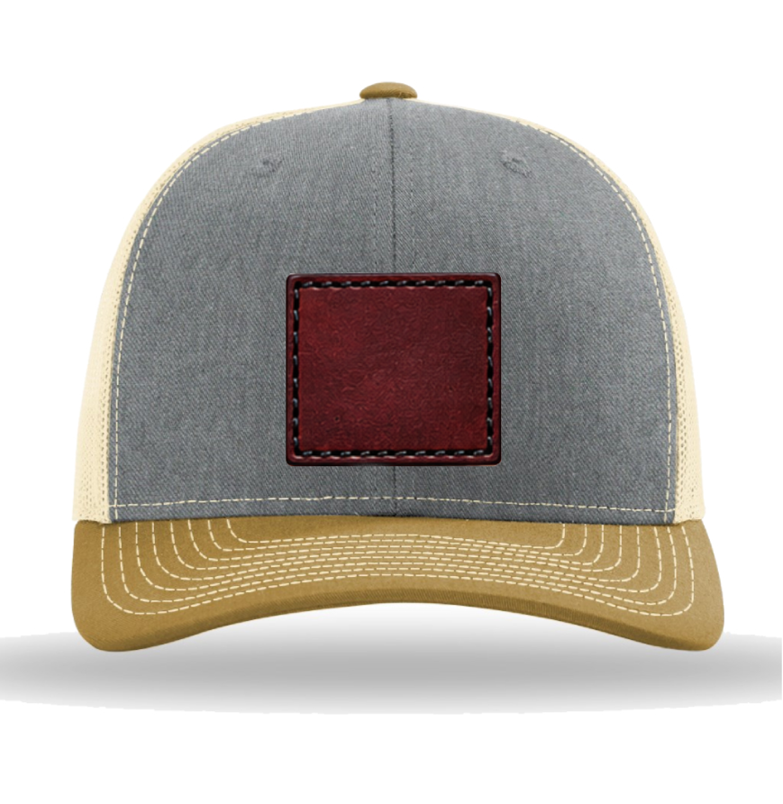 Richardson 112 Tri-Colors Leather Patch Trucker Hat